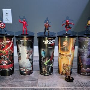 Marvel Movie Collectible Cups with Figurines